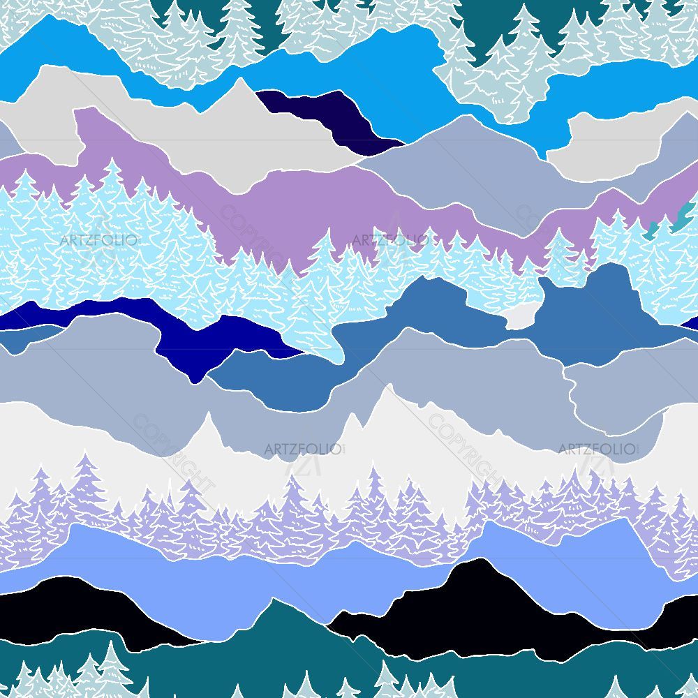 Abstract Forest Mountain — custom-size art design 5016455