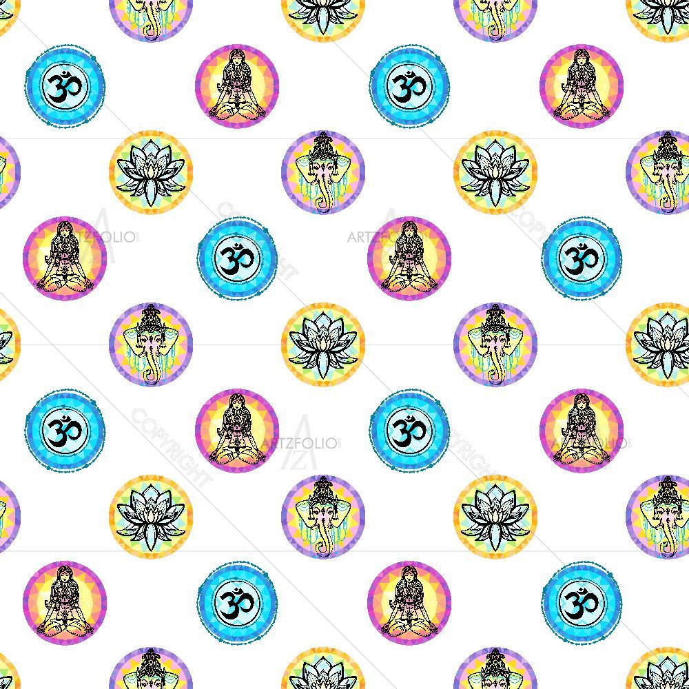 Lotus Mandala Pattern — Devotional custom art by ArtzFolio