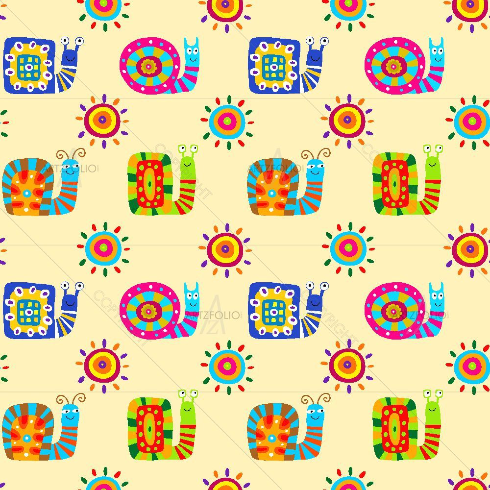 Cartoon Snails — custom-size art design 5016465