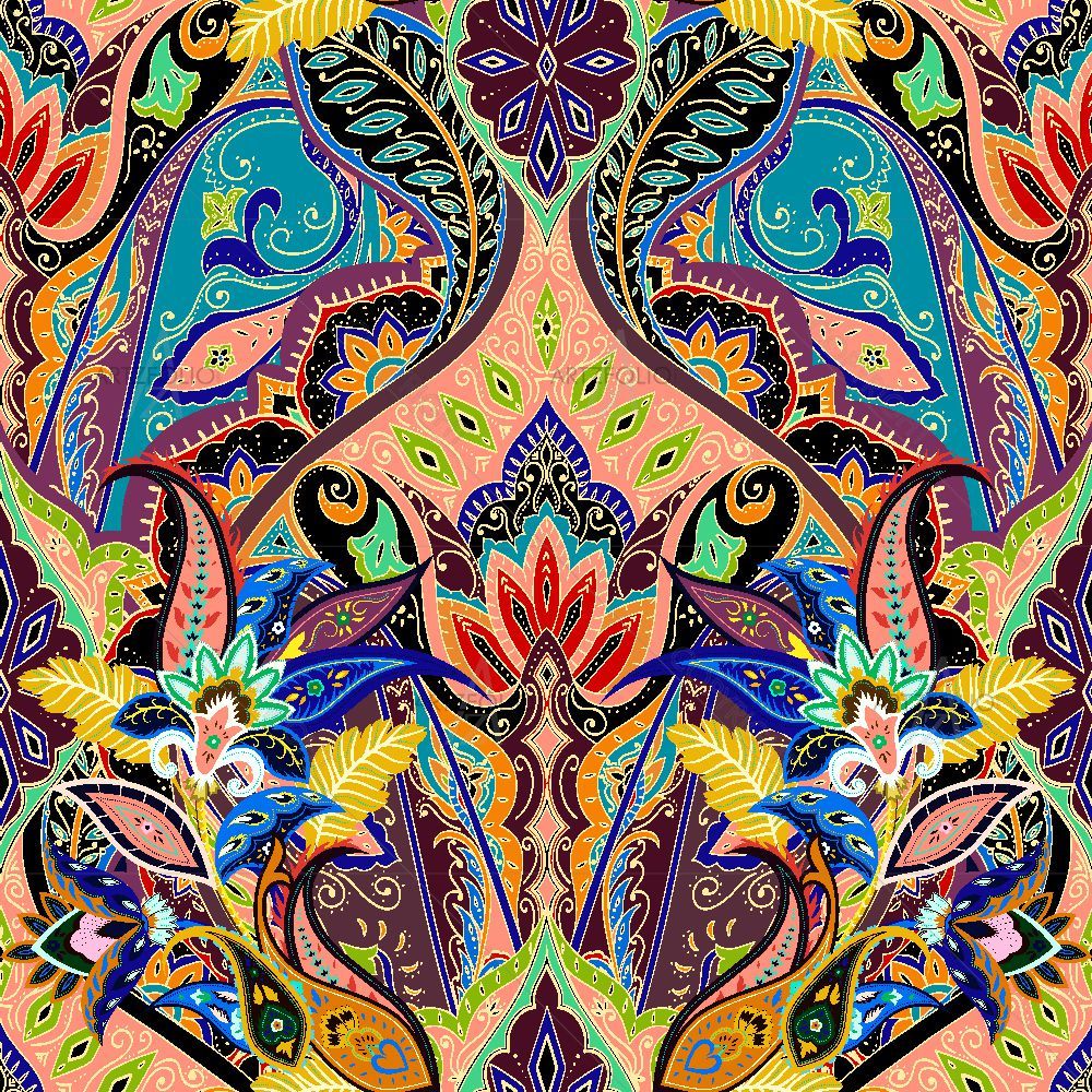Indian Bohemian Paisley — Botanical custom art by ArtzFolio