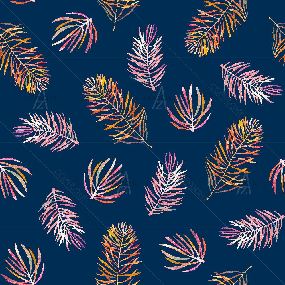Watercolor Spruce Branches — custom-size art design 5016486