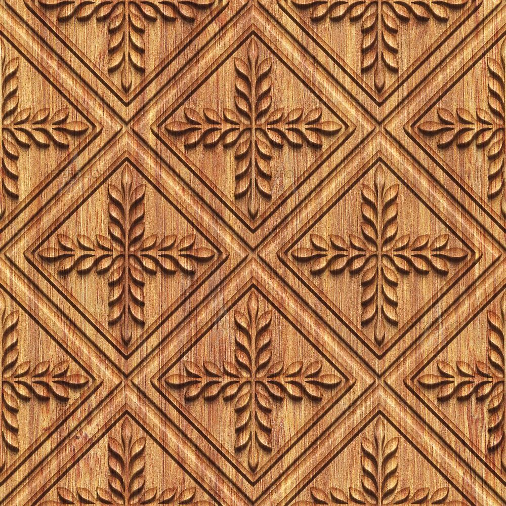 3D Geometric Wood Pattern — custom-size art design 5016489