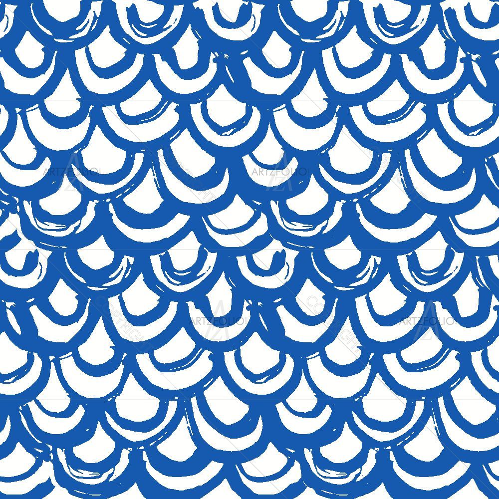 Indigo Batik Waves D1 — Abstract custom art by ArtzFolio