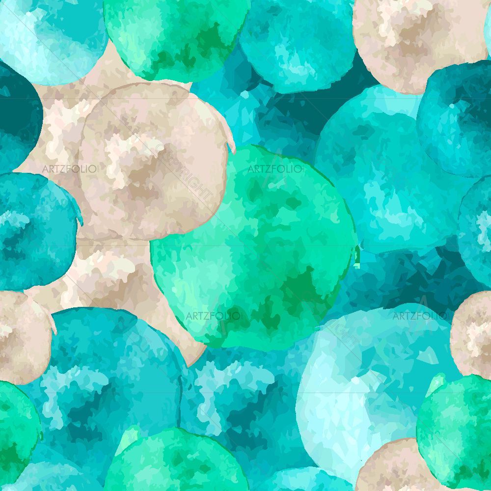 Watercolor Round Shapes — custom-size art design 5016495