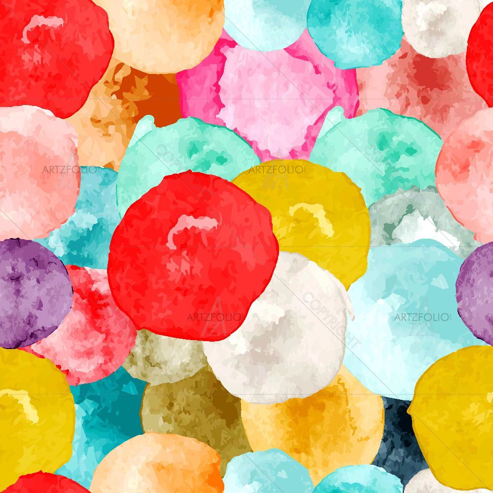 Grunge Colorful Round Shapes — Abstract custom art by ArtzFolio