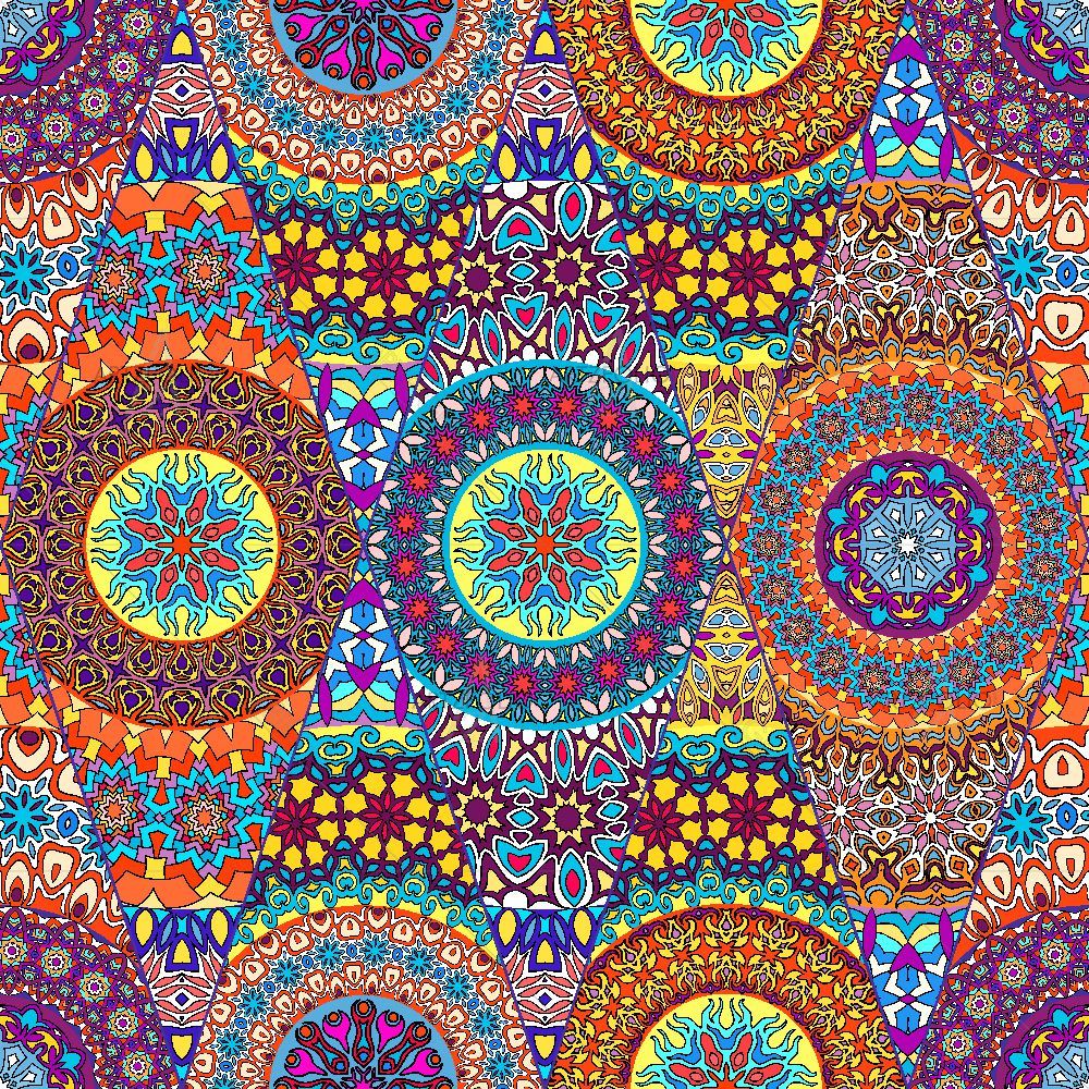 Vintage Floral & Mandala D16 — custom-size art design 5016502