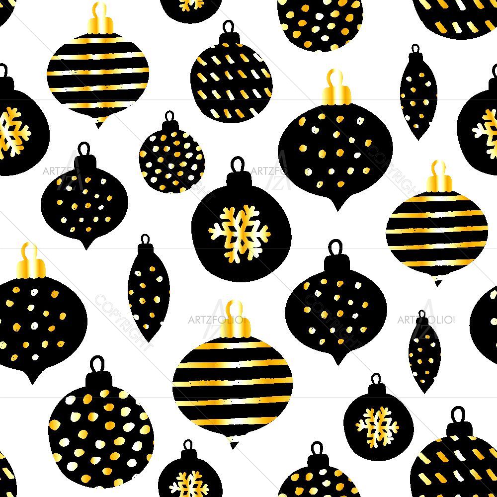 Repeating Christmas Baubles — Devotional custom art by ArtzFolio