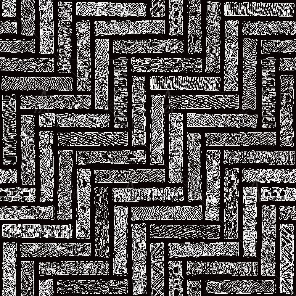 Abstract Doodle Herringbone — custom-size art design 5016516