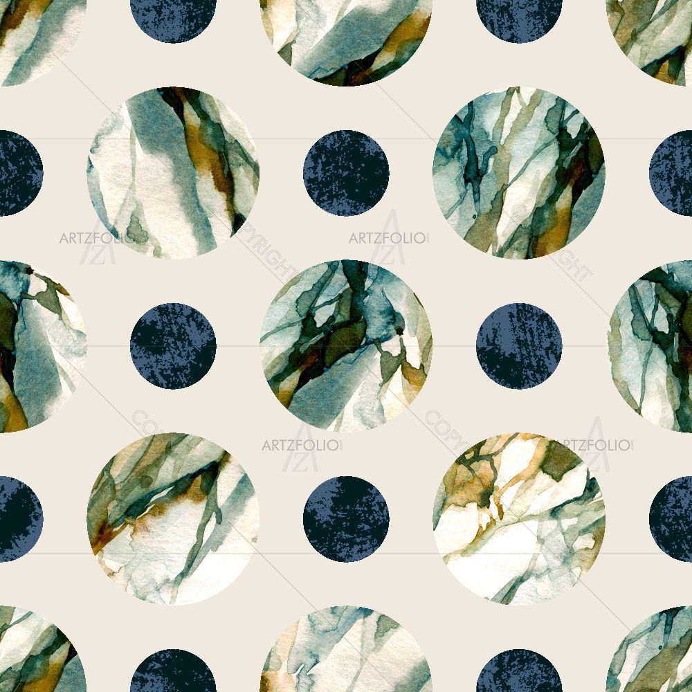 Abstract Watercolor Circles D2 — Abstract custom art by ArtzFolio