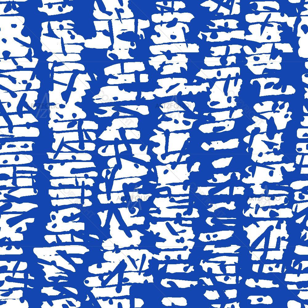Abstract Indigo Tie Dye Batik D9 — custom-size art design 5016543