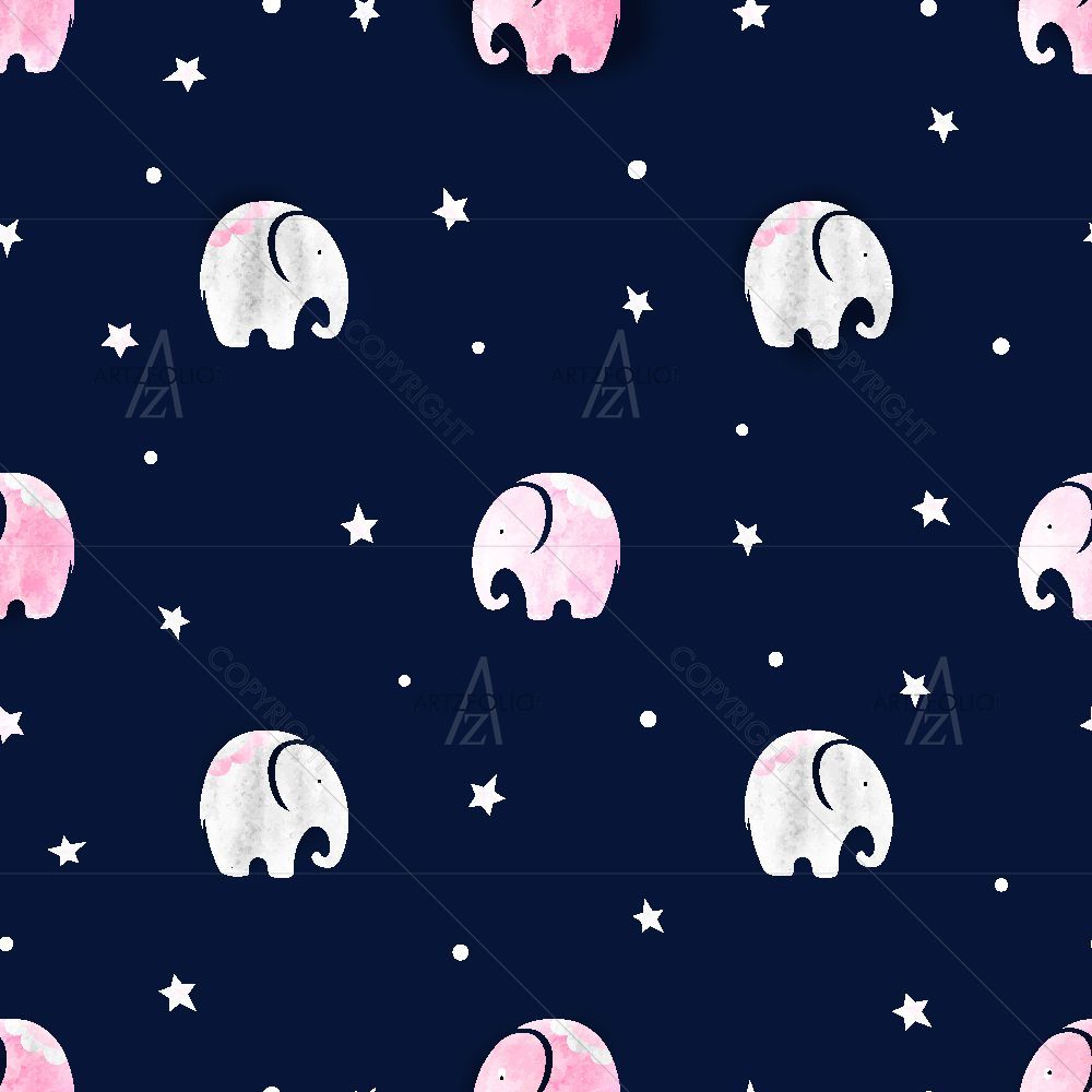 Watercolor Elephants D3 — Animals custom art by ArtzFolio