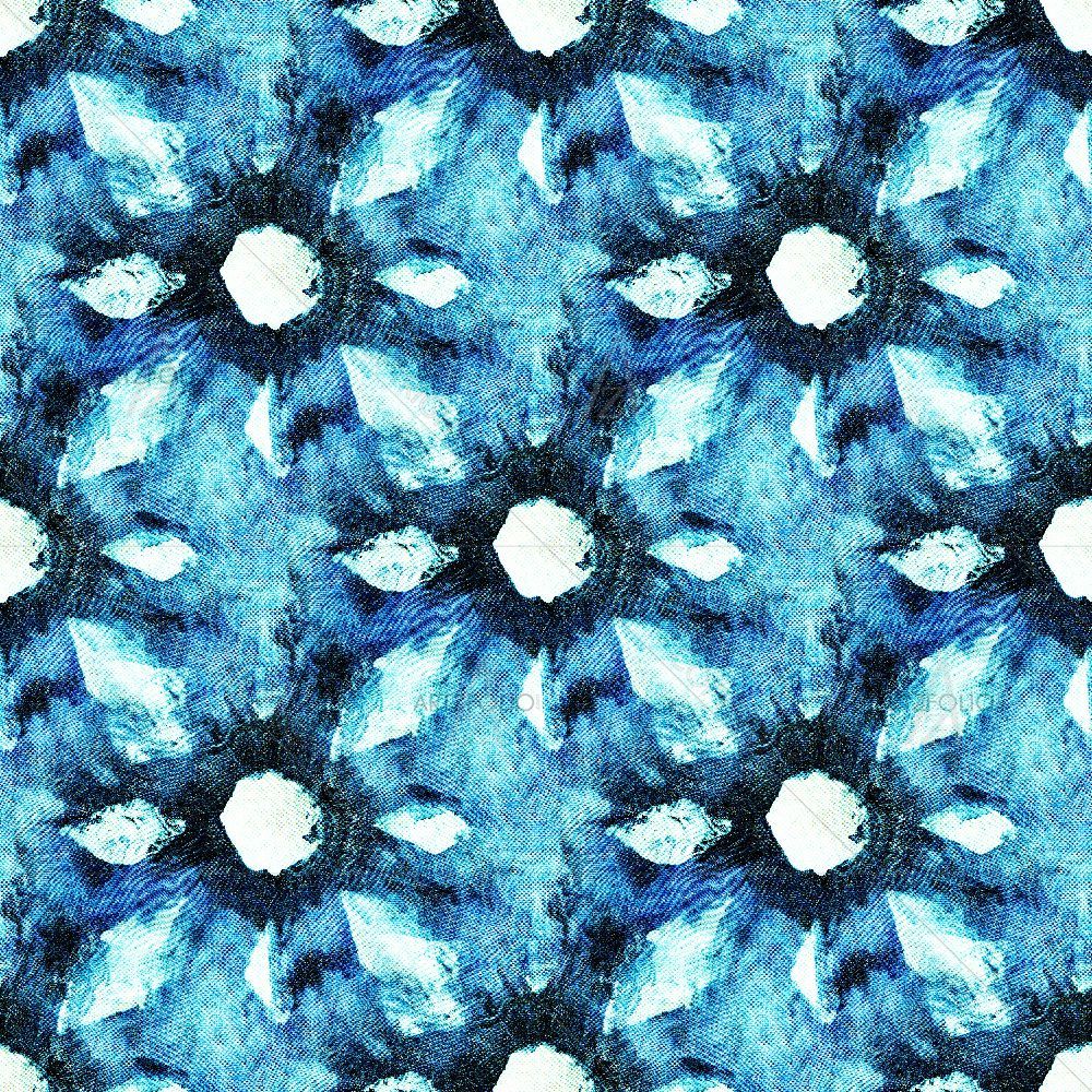 Shibori Indigo Batik D8 — Abstract custom art by ArtzFolio