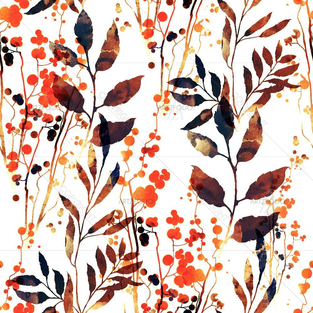 Flowers and Leaves Imprints — Botanical custom art by ArtzFolio