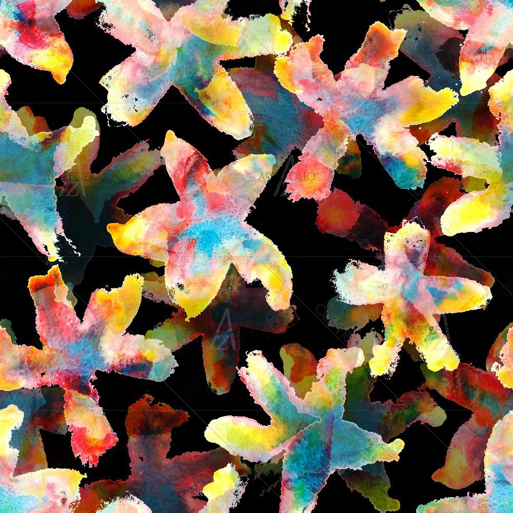 Watercolor Exotic Flowers — custom-size art design 5016603