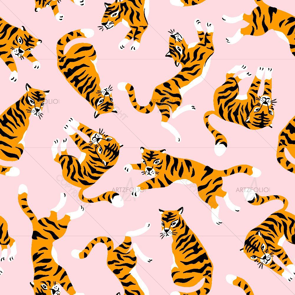 Baby Tigers — custom-size art design 5016620
