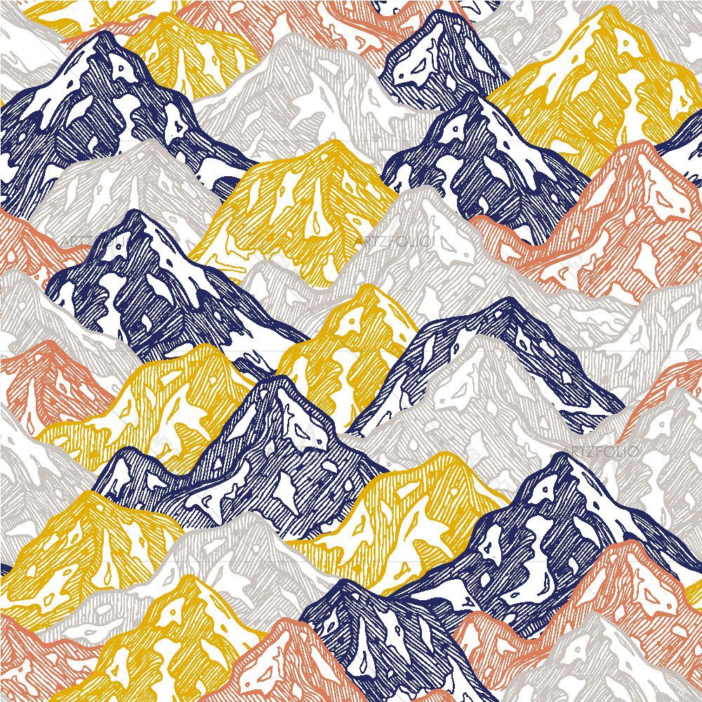 Mountain Pattern D2 — Abstract custom art by ArtzFolio