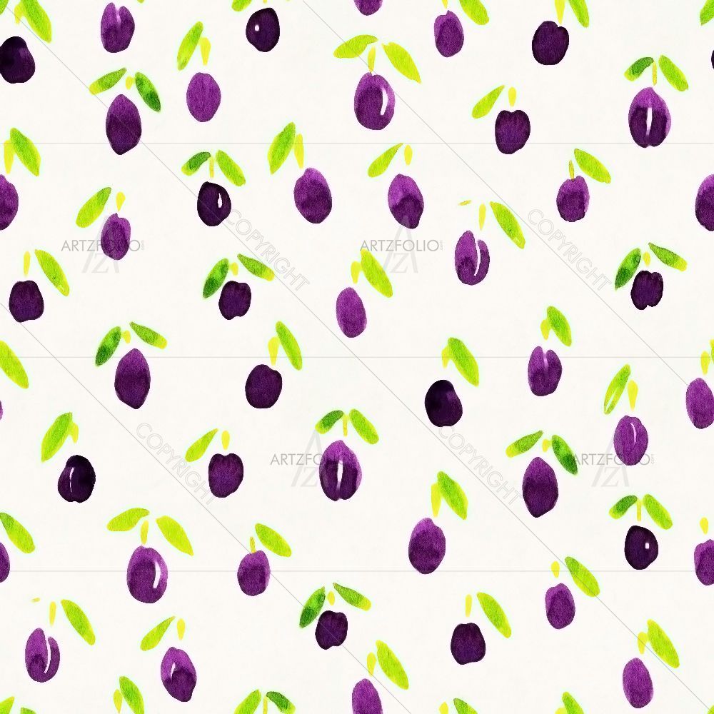 Watercolor Miniature Berries — custom-size art design 5016638