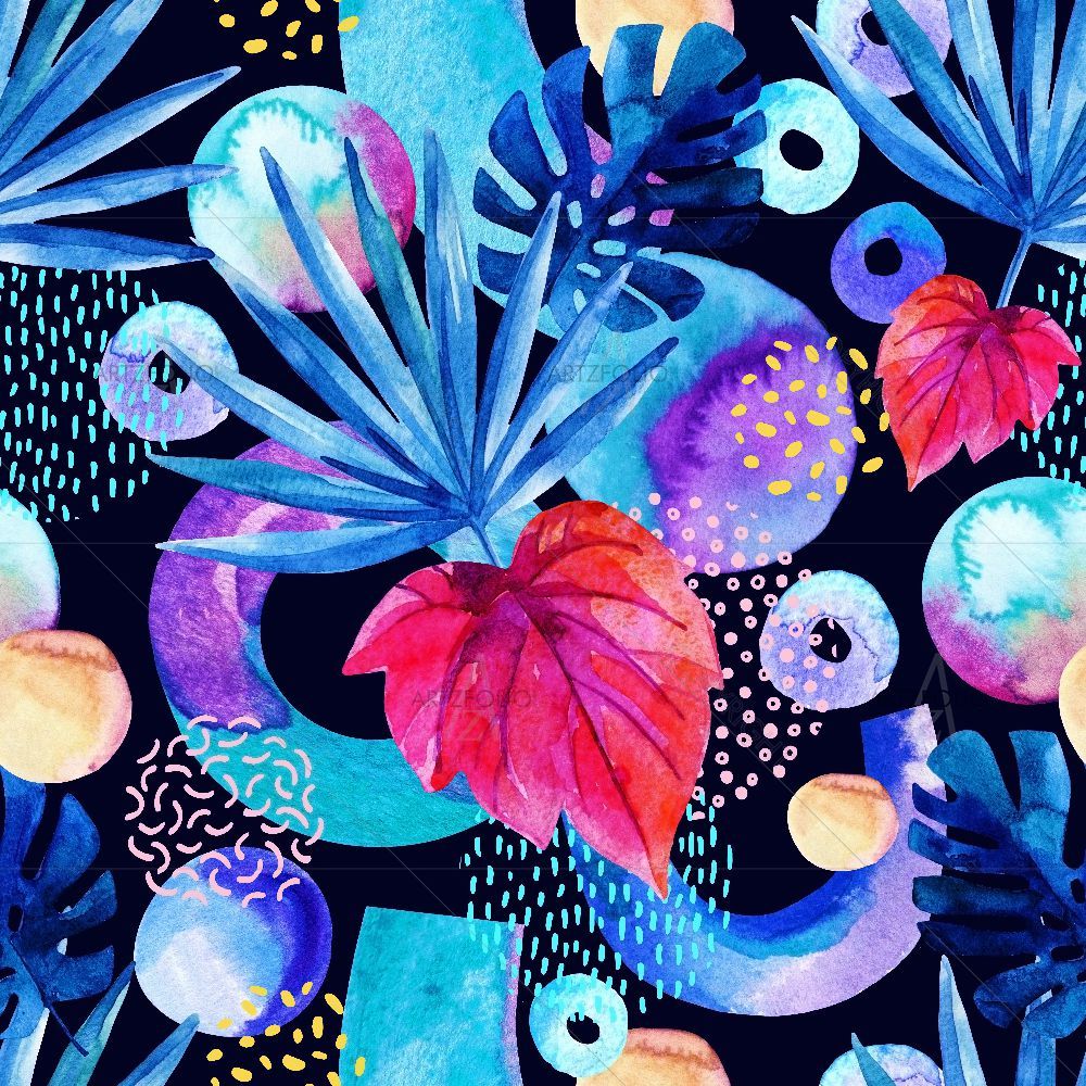 Watercolor Tropical — custom-size art design 5016653