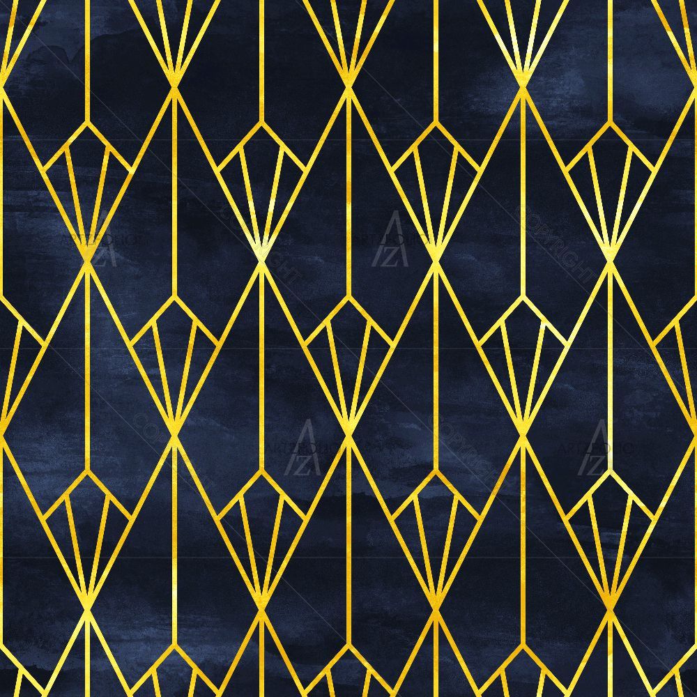 Deco Geometric Pattern D5 — Abstract custom art by ArtzFolio