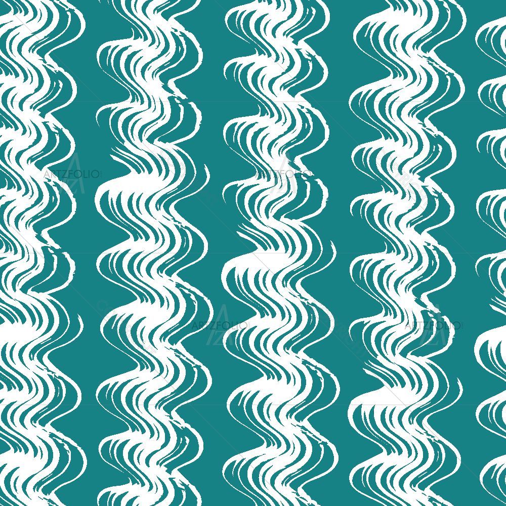 Hand-Drawn Waves D4 — Abstract custom art by ArtzFolio