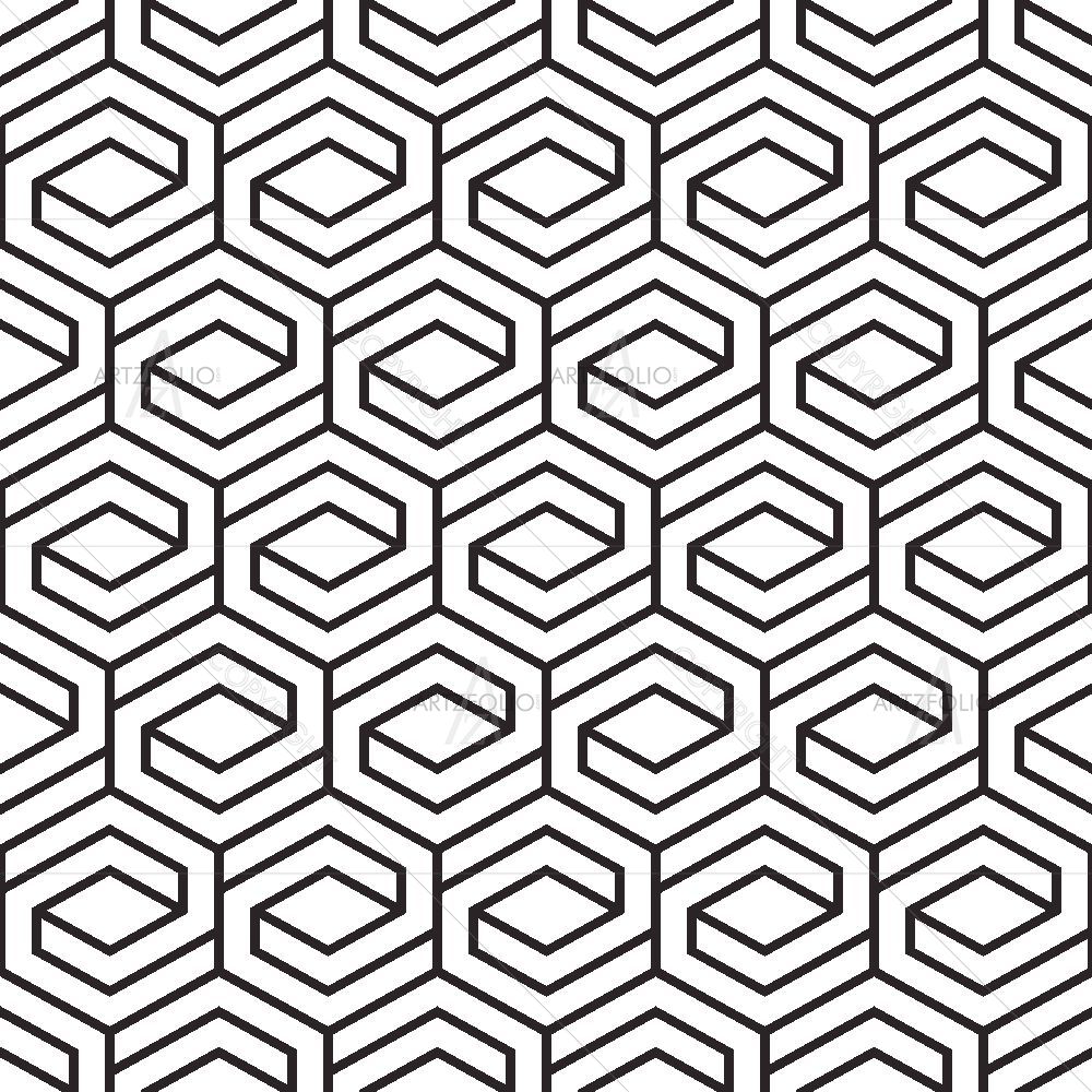 Repeating Geometric Grid — custom-size art design 5016684