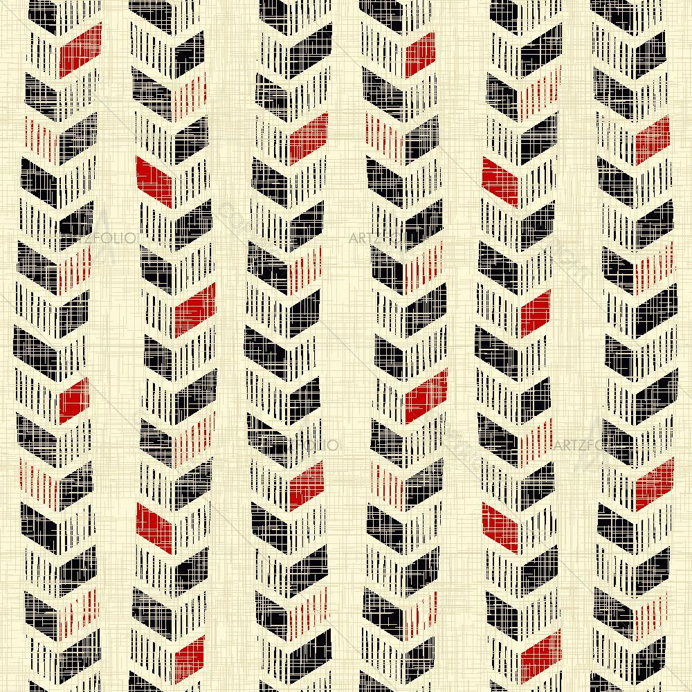 Abstract Chevron Pattern D3 — custom-size art design 5016686