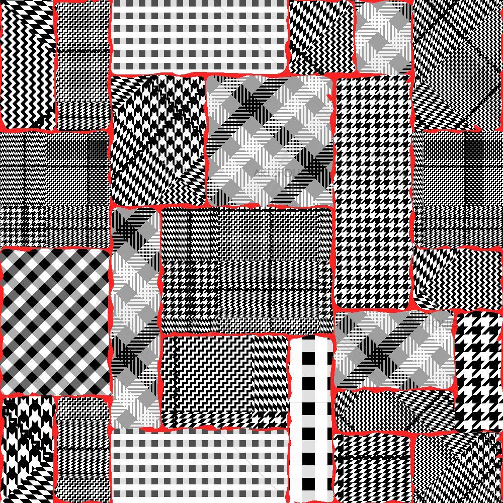 Glen Plaids Patchwork Style — custom-size art design 5016688