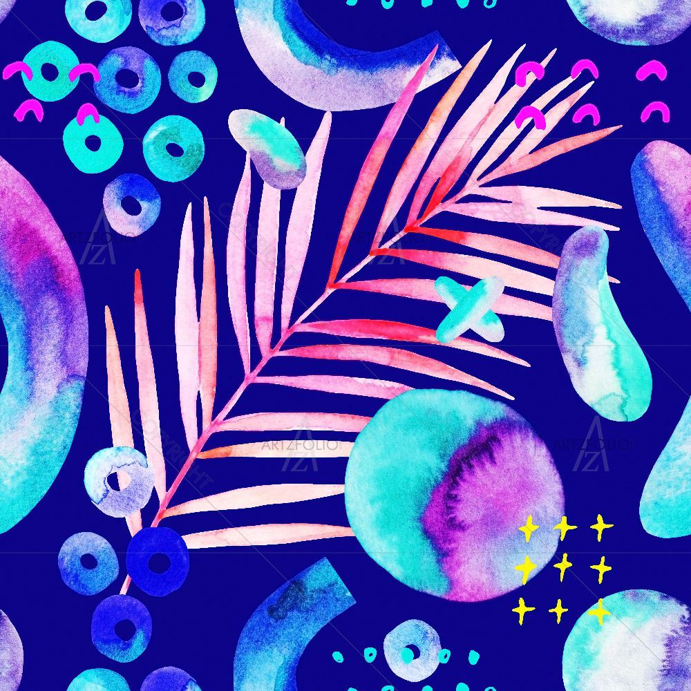 Tropical Leaf Strokes — Botanical custom art by ArtzFolio