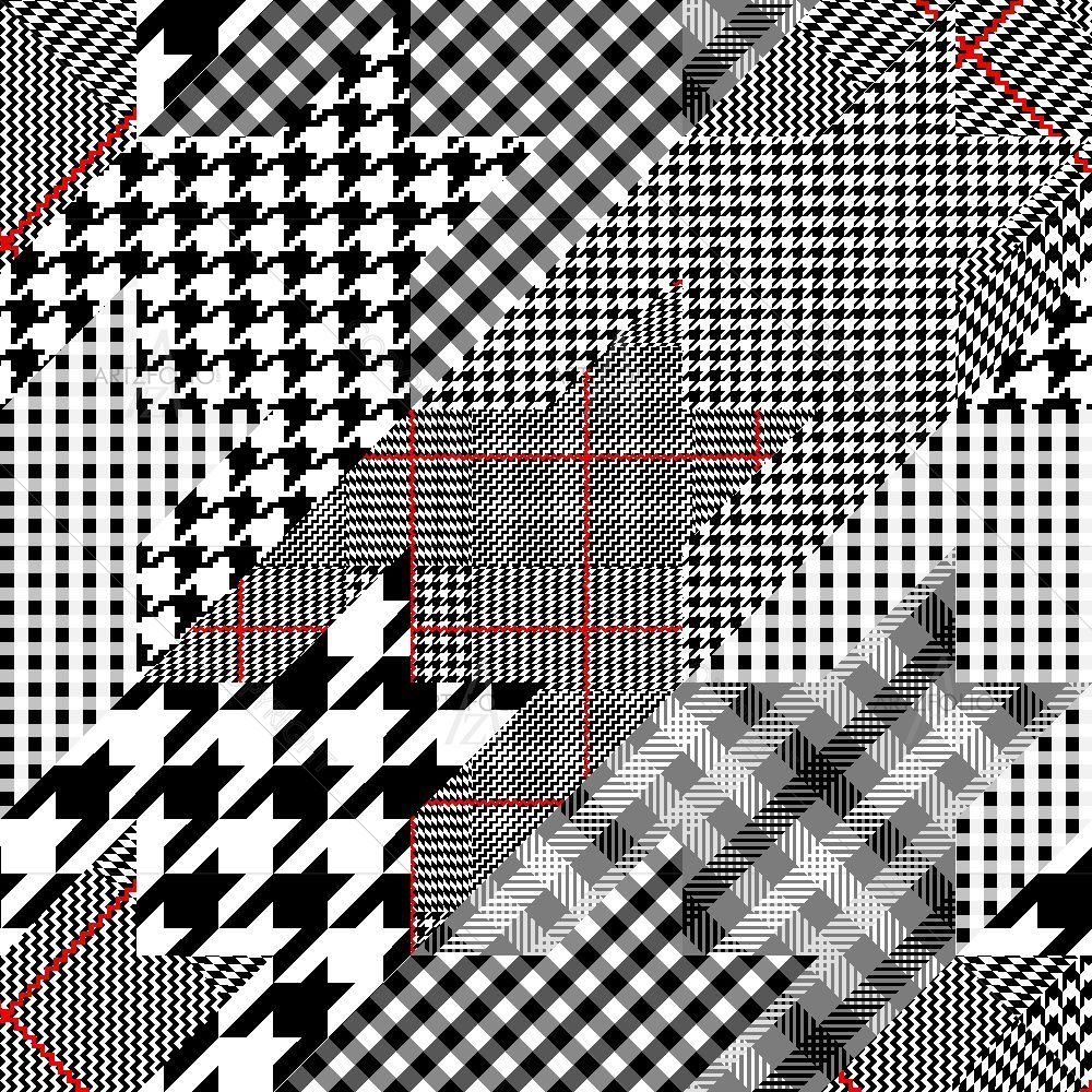 Geometrical Handstooth — Abstract custom art by ArtzFolio