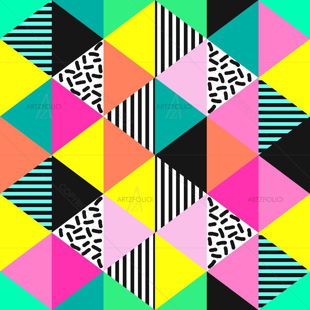 Hipster Triangles D2 — custom-size art design 5016693