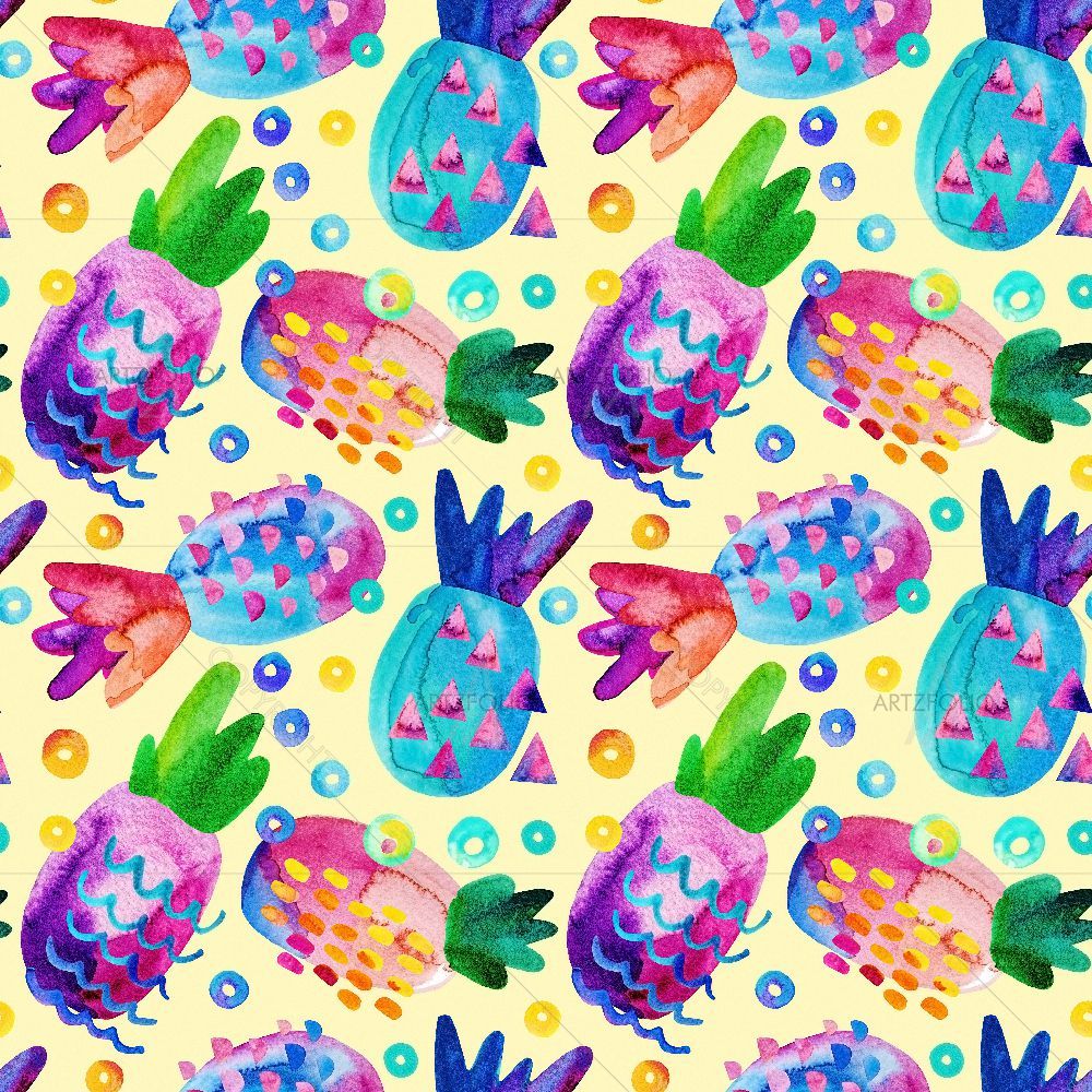 Pineapples Pattern D1 — custom-size art design 5016697