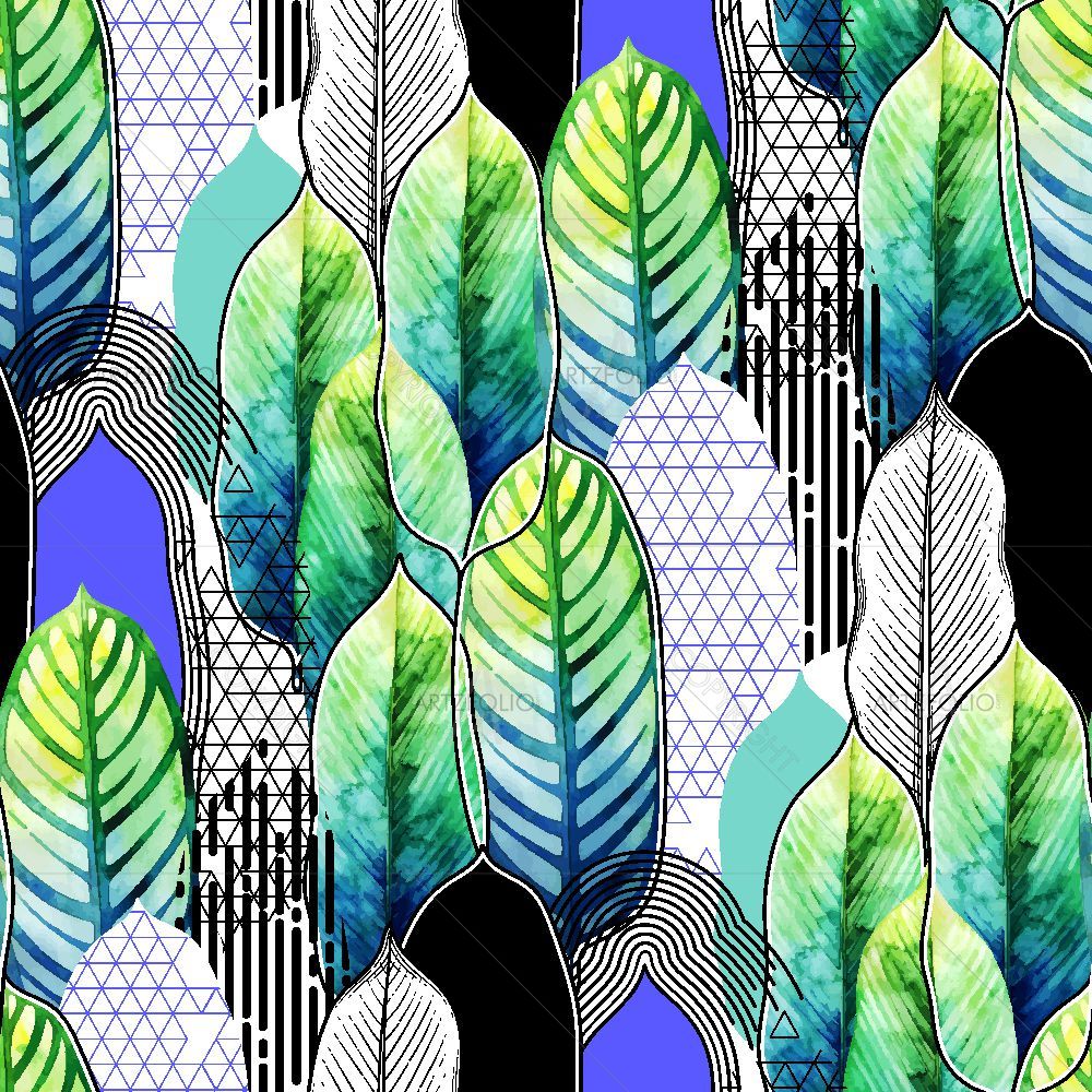 Heliconia Leaves — custom-size art design 5016700