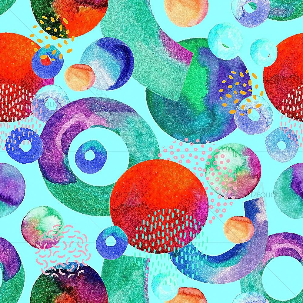Artistic Watercolor Shapes — custom-size art design 5016714