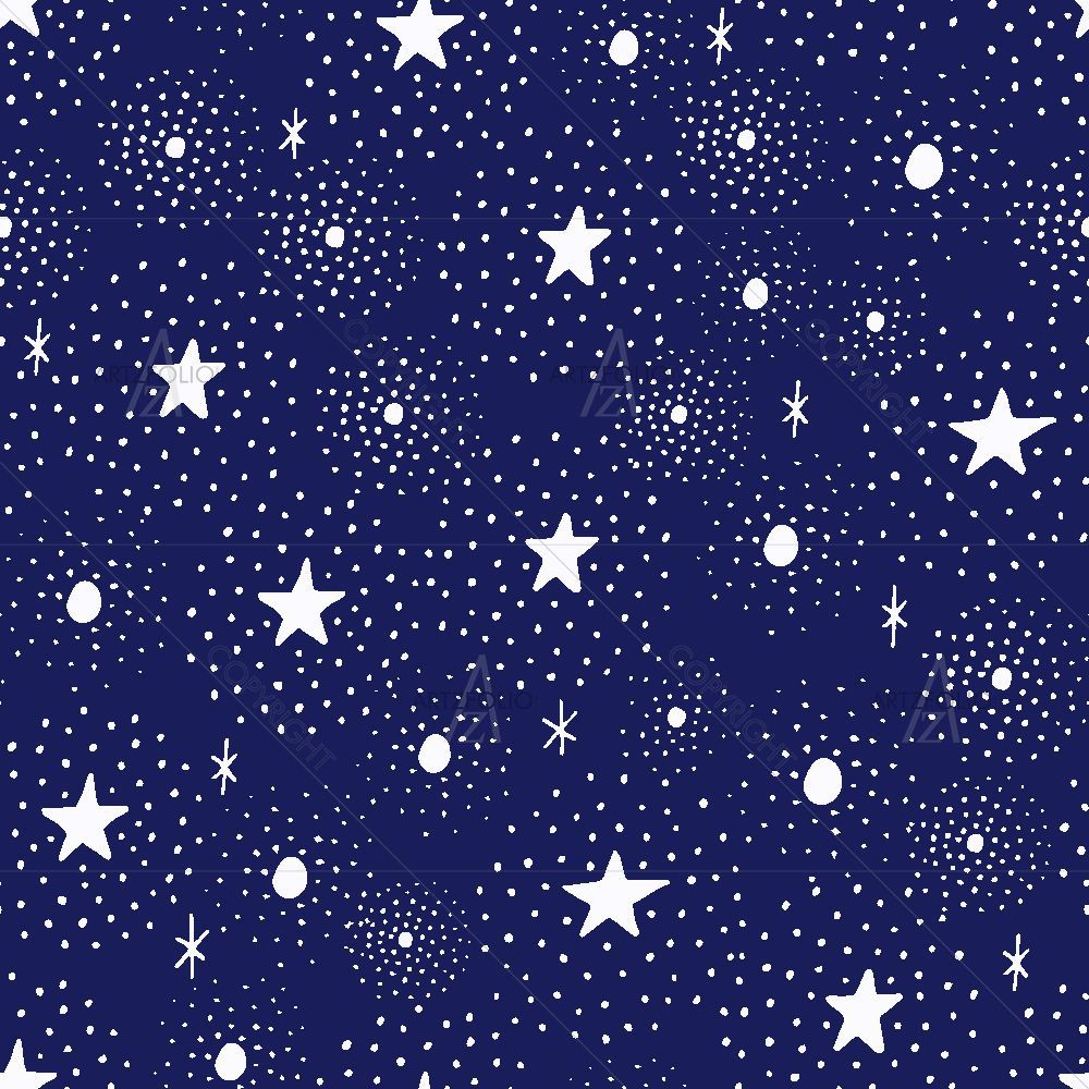 Hand Drawn Stars and Dots — Abstract custom art by ArtzFolio