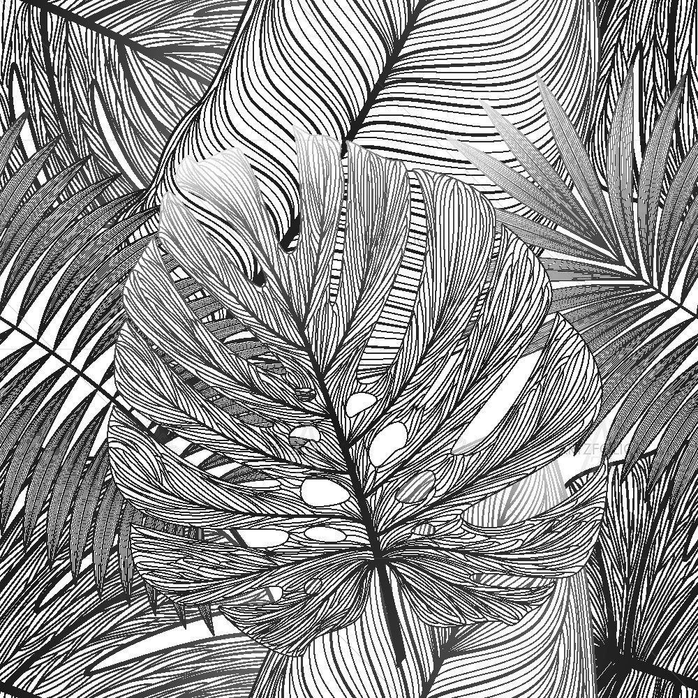 Tropical Palm Leaf D2 — Botanical custom art by ArtzFolio