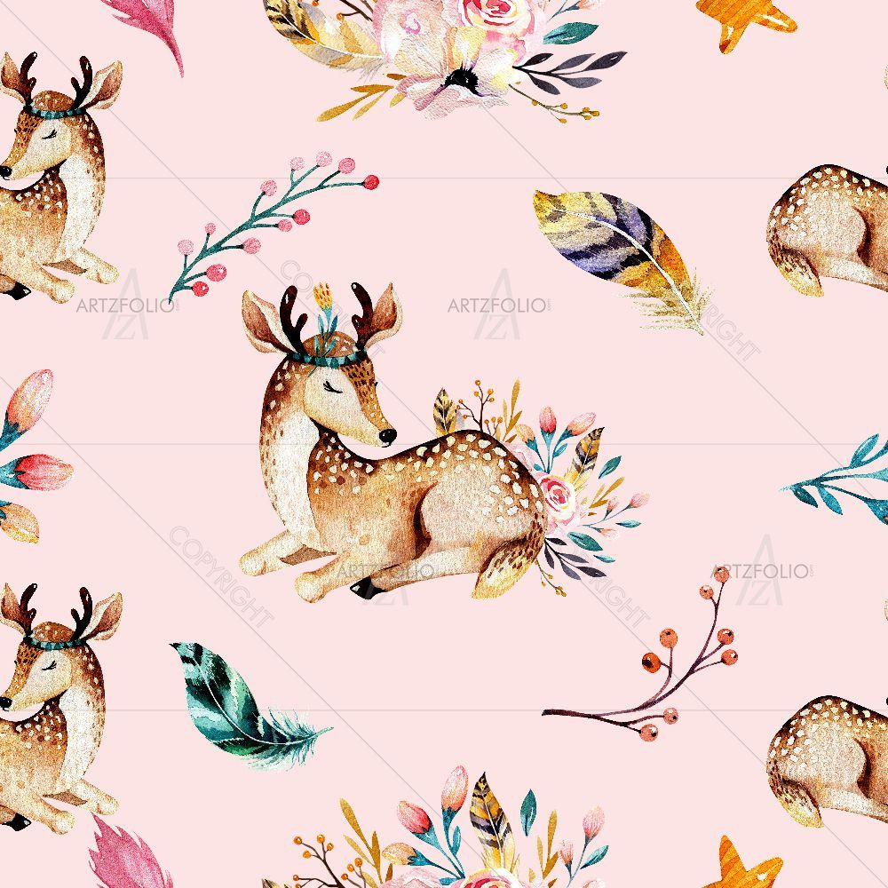 Baby Animals D2 — Botanical custom art by ArtzFolio