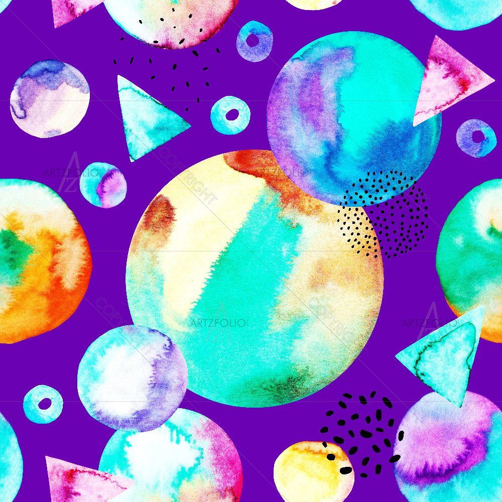 Abstract Watercolor Shapes D7 — Abstract custom art by ArtzFolio