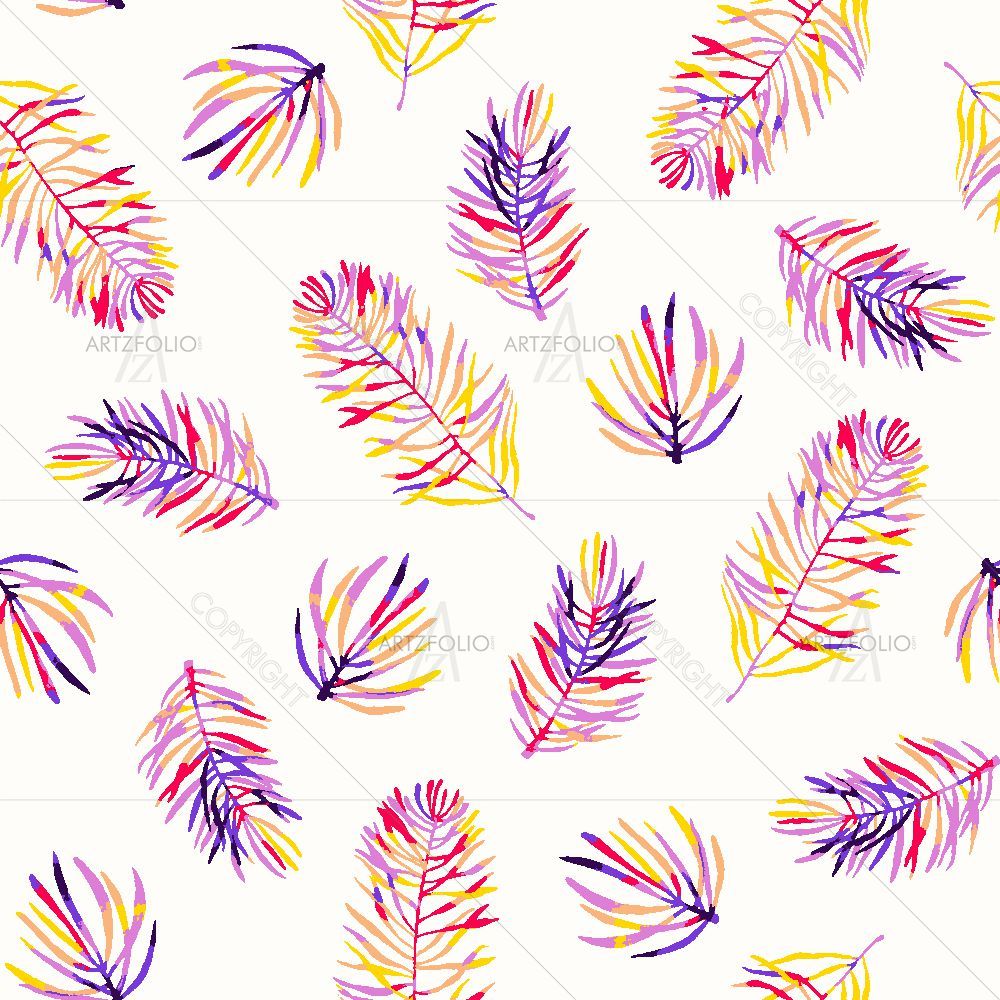 Autumn Pine Branches — custom-size art design 5016768