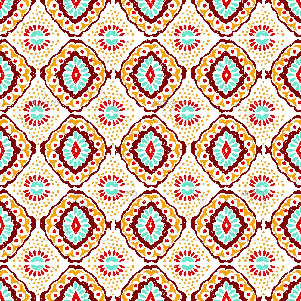 Tribal Ikat Folklore Stripes — custom-size art design 5016777