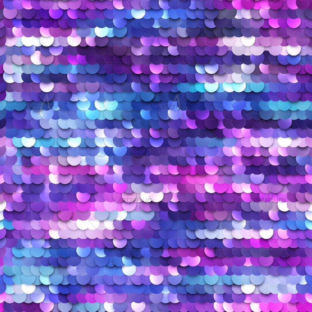 Mermaid Sequined Art — Circle custom art by ArtzFolio