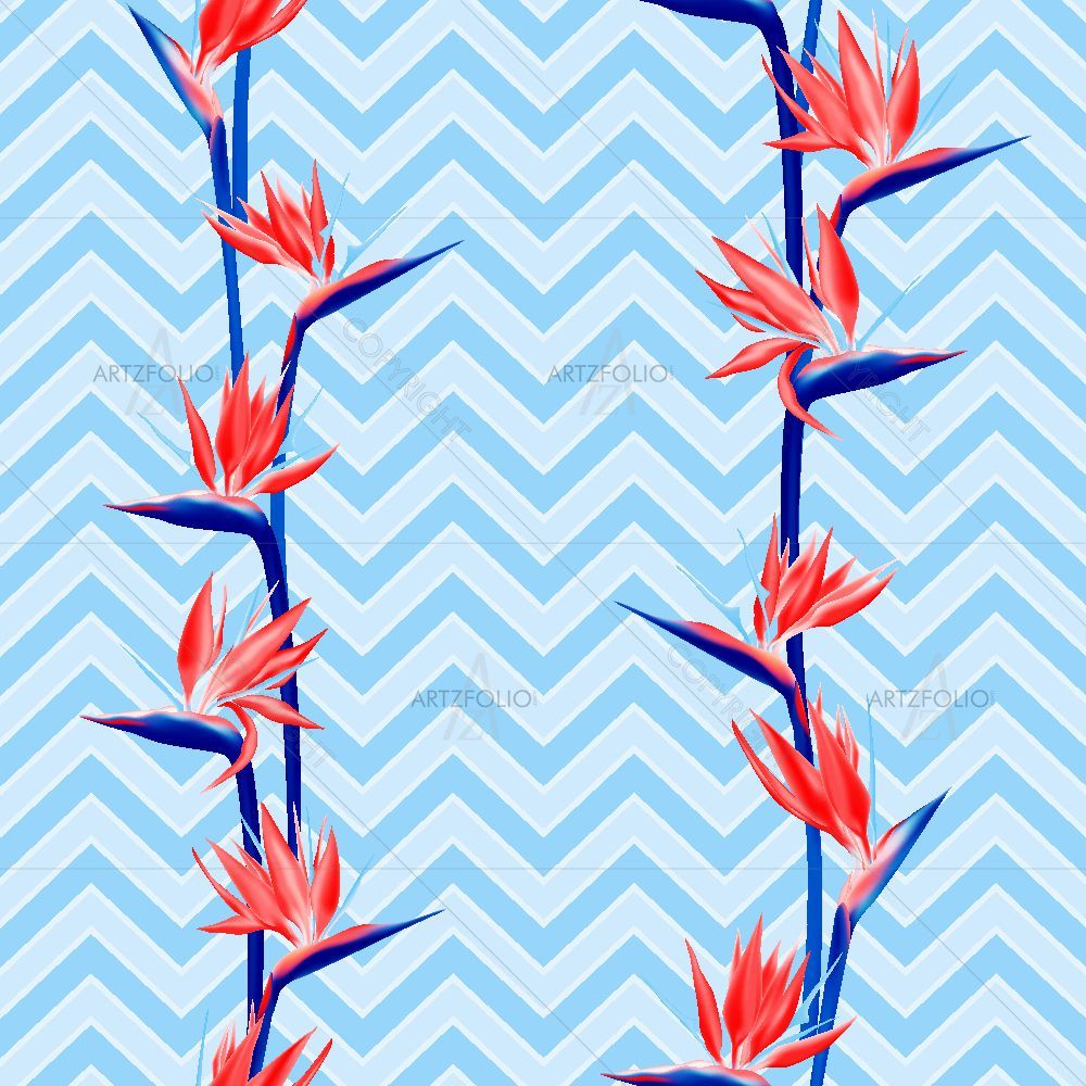 African Crane Flower — Botanical custom art by ArtzFolio