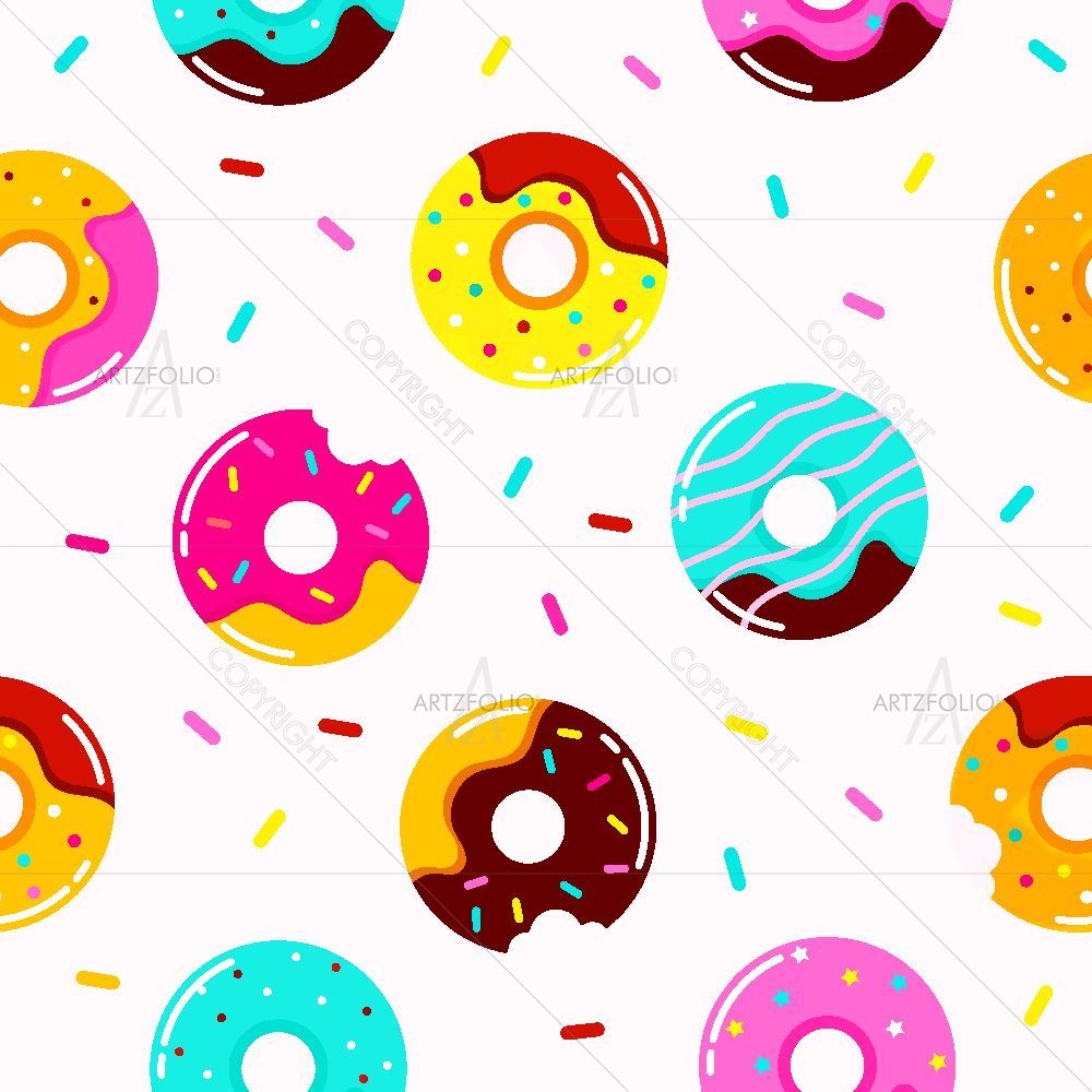 Summer with Donuts — custom-size art design 5016814
