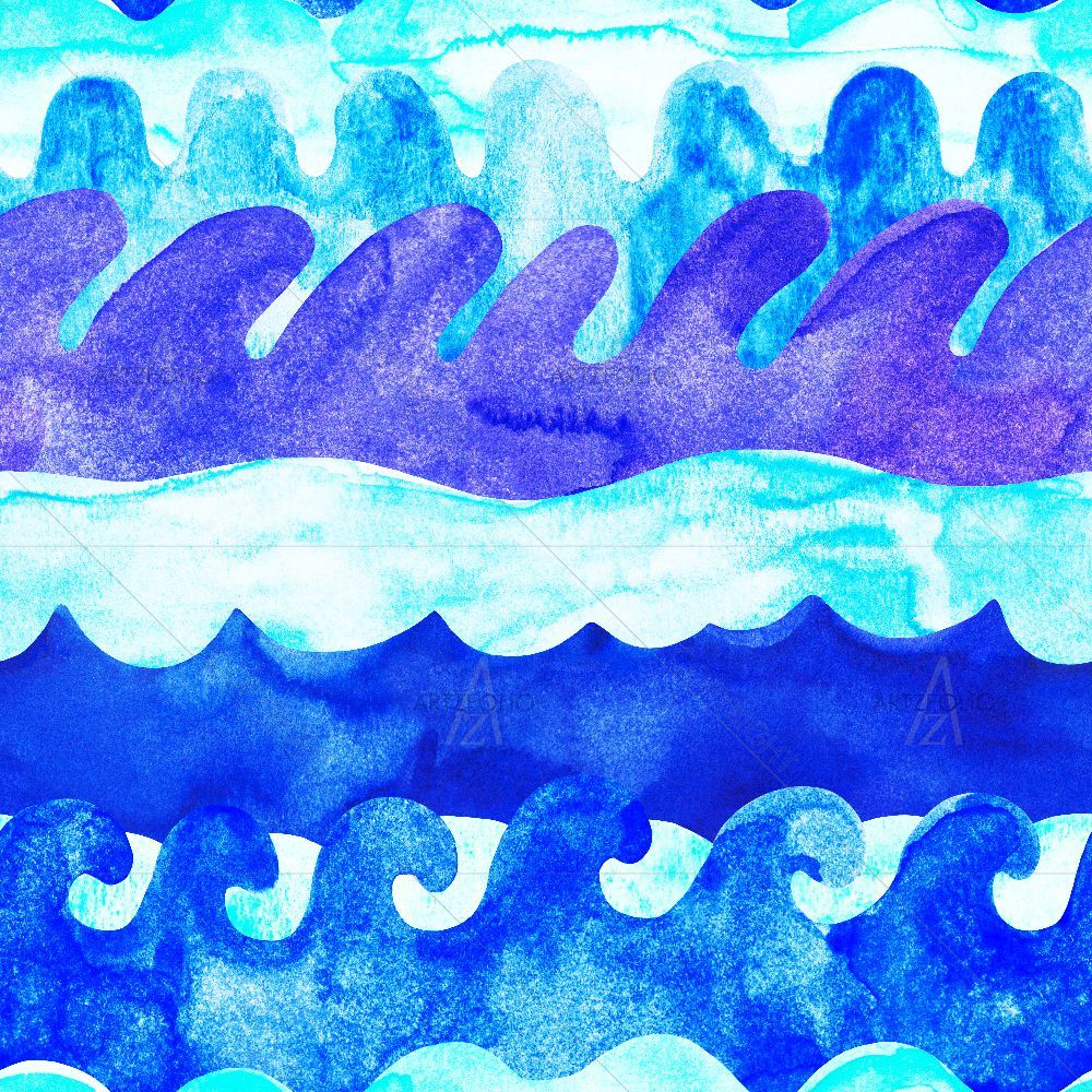 Watercolor Greek Rhombus — Abstract custom art by ArtzFolio