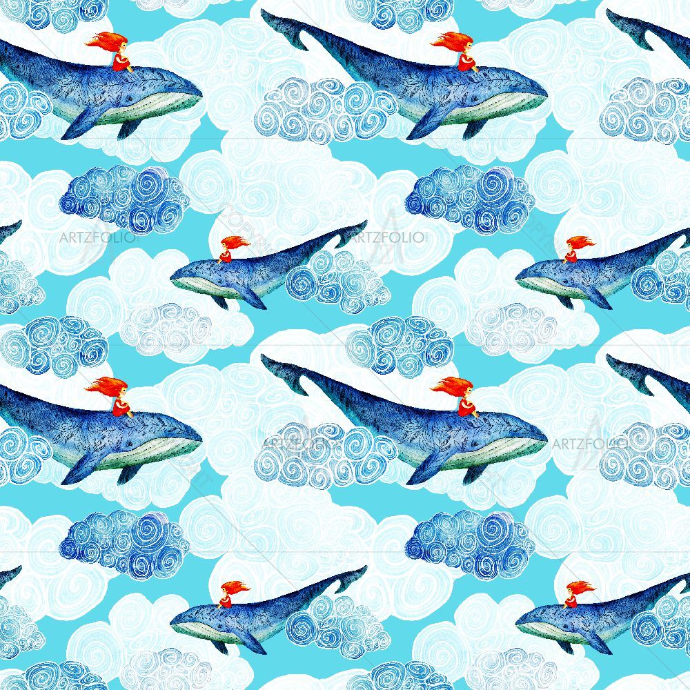 Wavy Sea Story — custom-size art design 5016823
