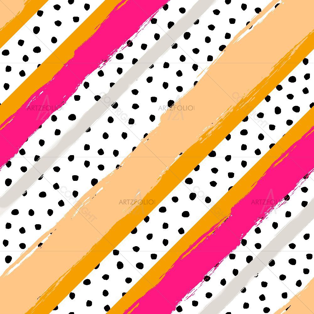 Abstract Stripes Dots D2 — custom-size art design 5016829
