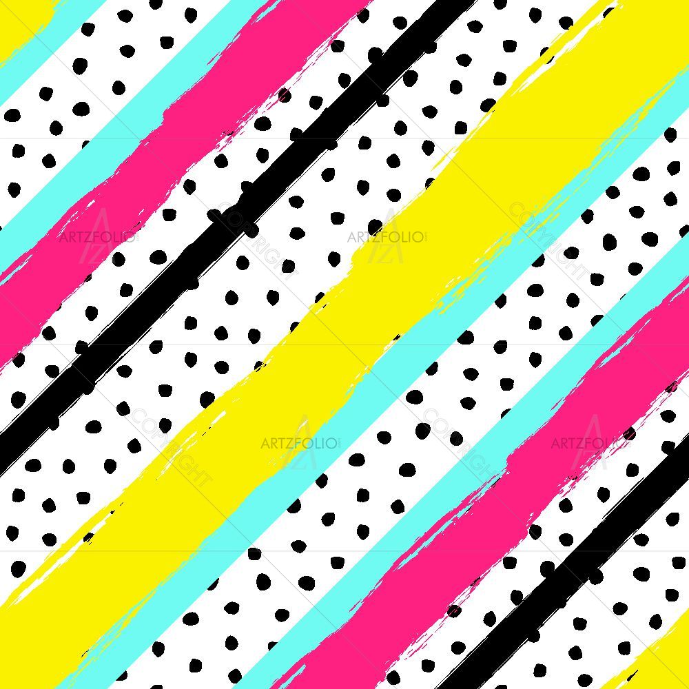 Abstract Stripes Dots D3 — Abstract custom art by ArtzFolio