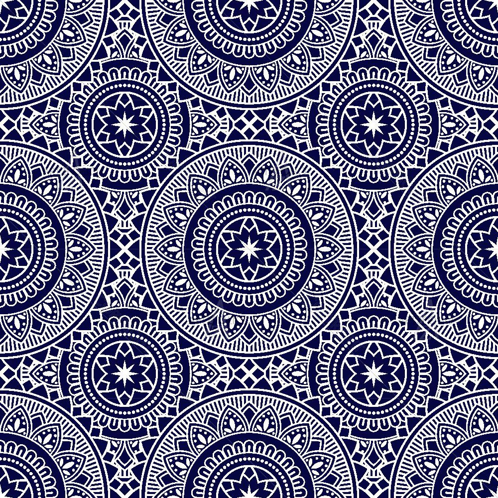 Blue Abstract Mandalas — custom-size art design 5016853