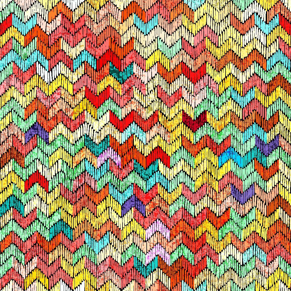 Colorful Vintage Stripes — custom-size art design 5016857