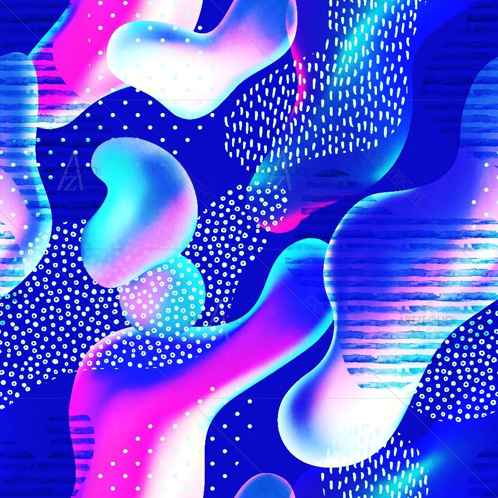 Abstract Doodle Stripes — Abstract custom art by ArtzFolio