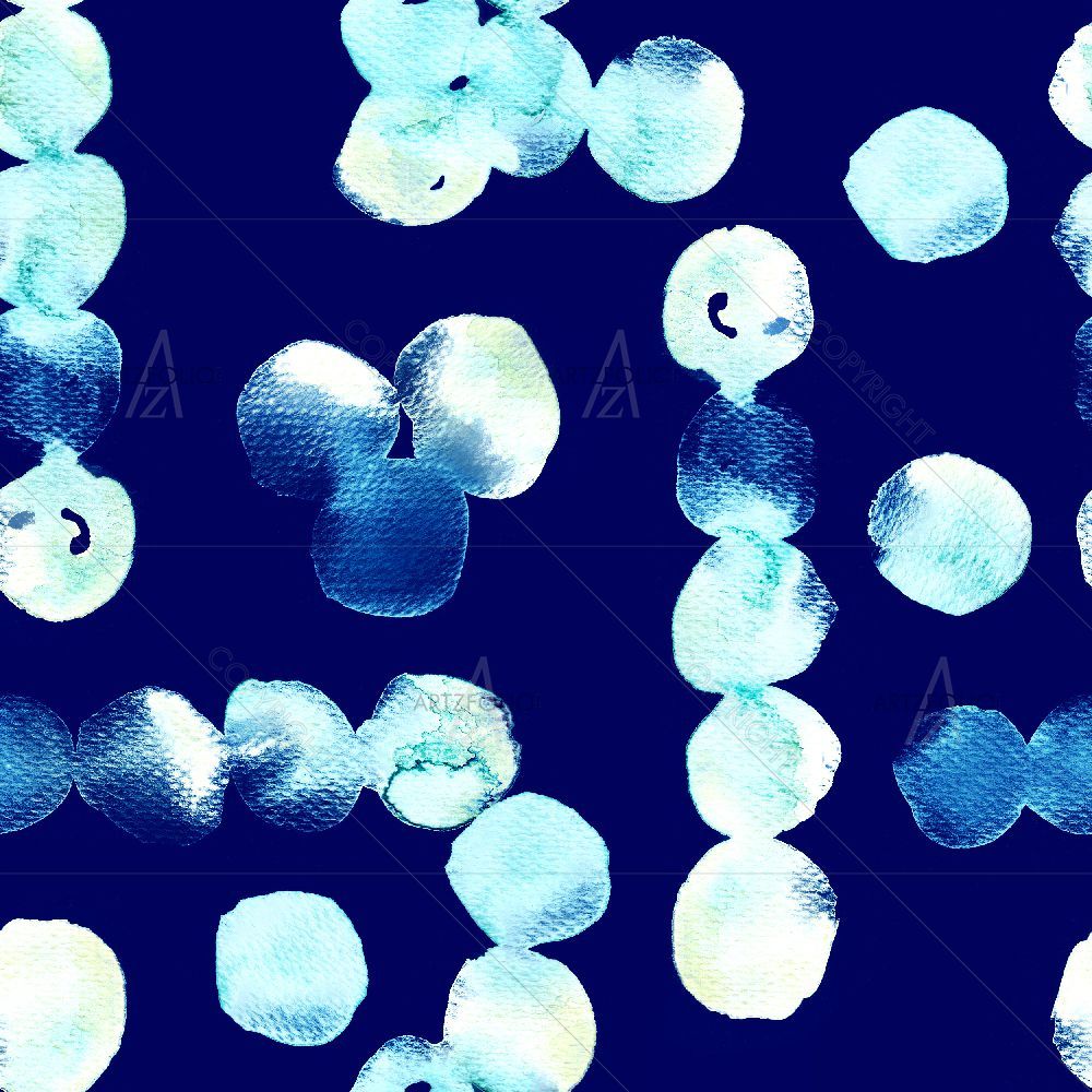 Blue Watercolor Fluid — custom-size art design 5016861